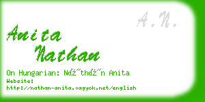 anita nathan business card